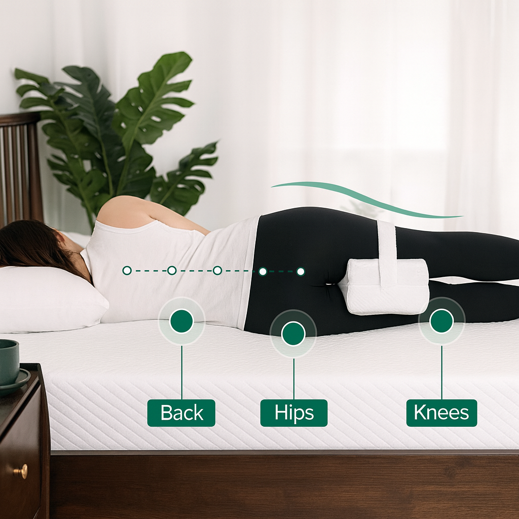 Voseliner AlignKnee™ — The Contoured Knee Pillow for Lower-Back, Hip & Spine Relief