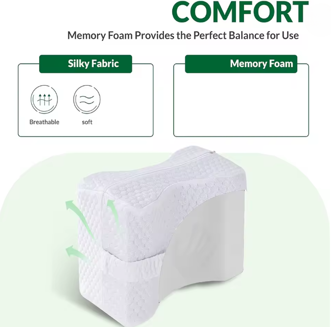 Voseliner AlignKnee™ — Contoured Knee Pillow for Lower-Back Relief