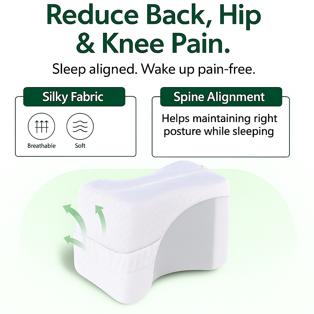 Voseliner AlignKnee™ — The Contoured Knee Pillow for Lower-Back, Hip & Spine Relief